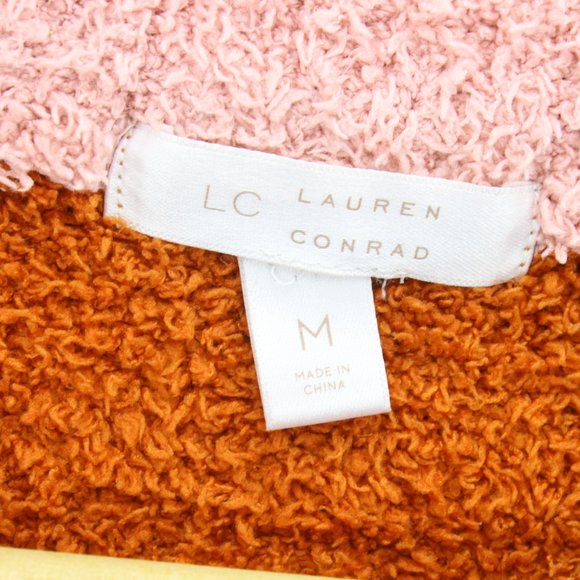 LC Lauren Conrad Women's Casual Orange Soft Funnel Neck Sweater Medium M - Picture 4 of 7